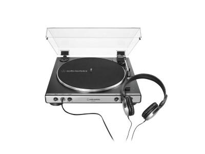 Audio Technica Fully Automatic Belt-Drive Turntable with Headphones - AT-LP60XHP-GM