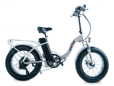 Synergy Electric Bike With 500 Watts Hub Motor In White - Step