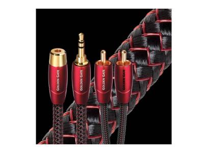 Audioquest 0.6 Meter Golden Gate 3.5MM to RCA Cable - GOLDEN GATE 3.5MM TO RCA - 0.6M