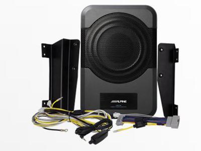 Alpine 8-inch Compact Powered Subwoofer System for 2011-Up 4-door Jeep Wrangler - PWE-S8-WRA