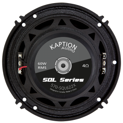 Kaption Audio 6.5" SQL Coaxial Speakers  with External Crossover-570-SQL622X